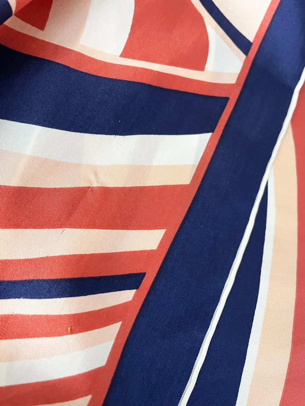 vintage 60s mod swirl silk square hair neck scarf | hand-rolled edge sold by Good Market Thrift Store product image thumbnail 5