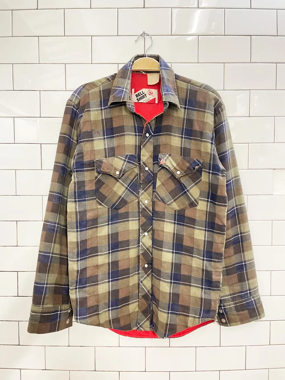 vintage bell flannel shirt jacket | made in Canada sold by Good Market Thrift Store