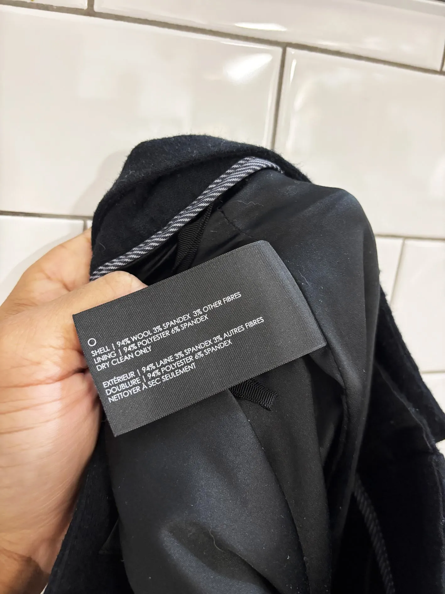 club monaco wool-blend wide leg trouser sold by Good Market Thrift Store product image thumbnail 4