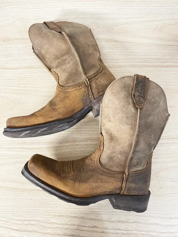 ariat rambler western leather cowboy boot sold by Good Market Thrift Store