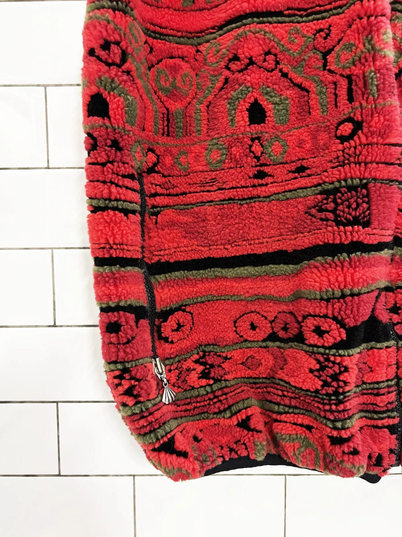 vintage 90s duffel sportswear fleece zip up vest | made in usa sold by Good Market Thrift Store product image thumbnail 4