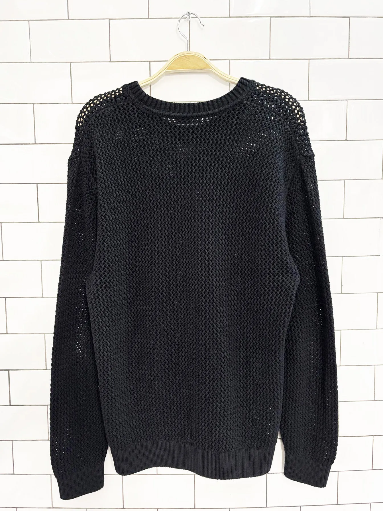 tna alameda mesh knit loose fit crewneck sweater | artizia sold by Good Market Thrift Store product image thumbnail 4