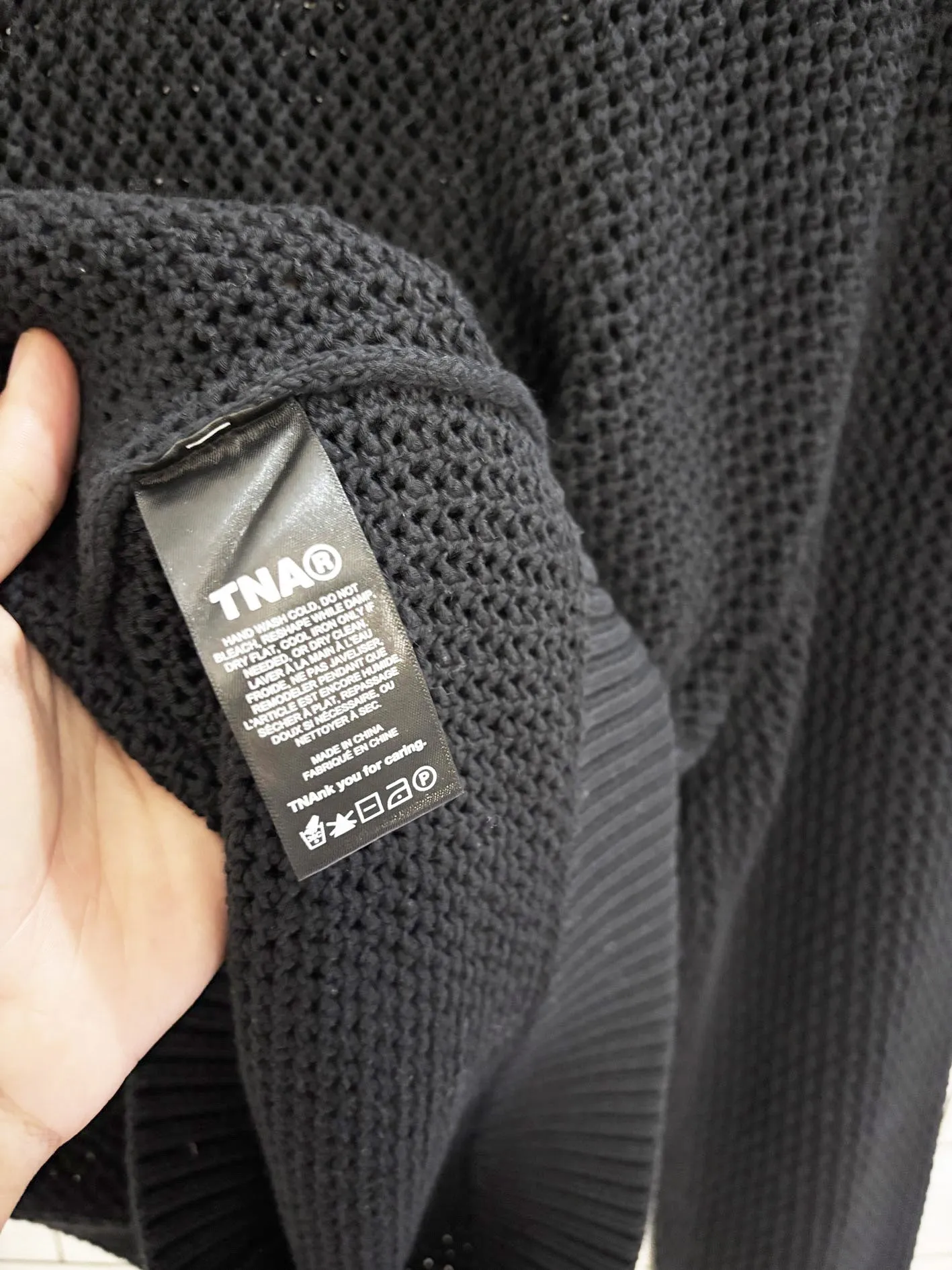 tna alameda mesh knit loose fit crewneck sweater | artizia sold by Good Market Thrift Store product image thumbnail 5