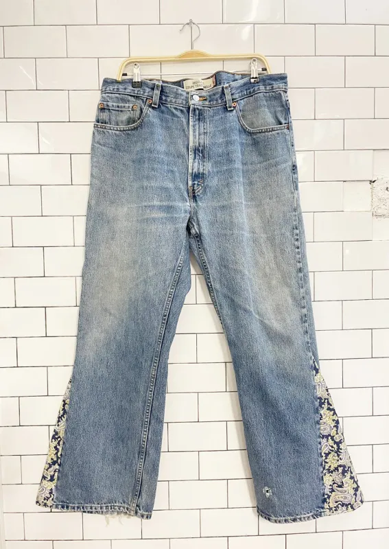 vintage 00s levi's 505 regular fit rework flare leg jeans sold by Good Market Thrift Store