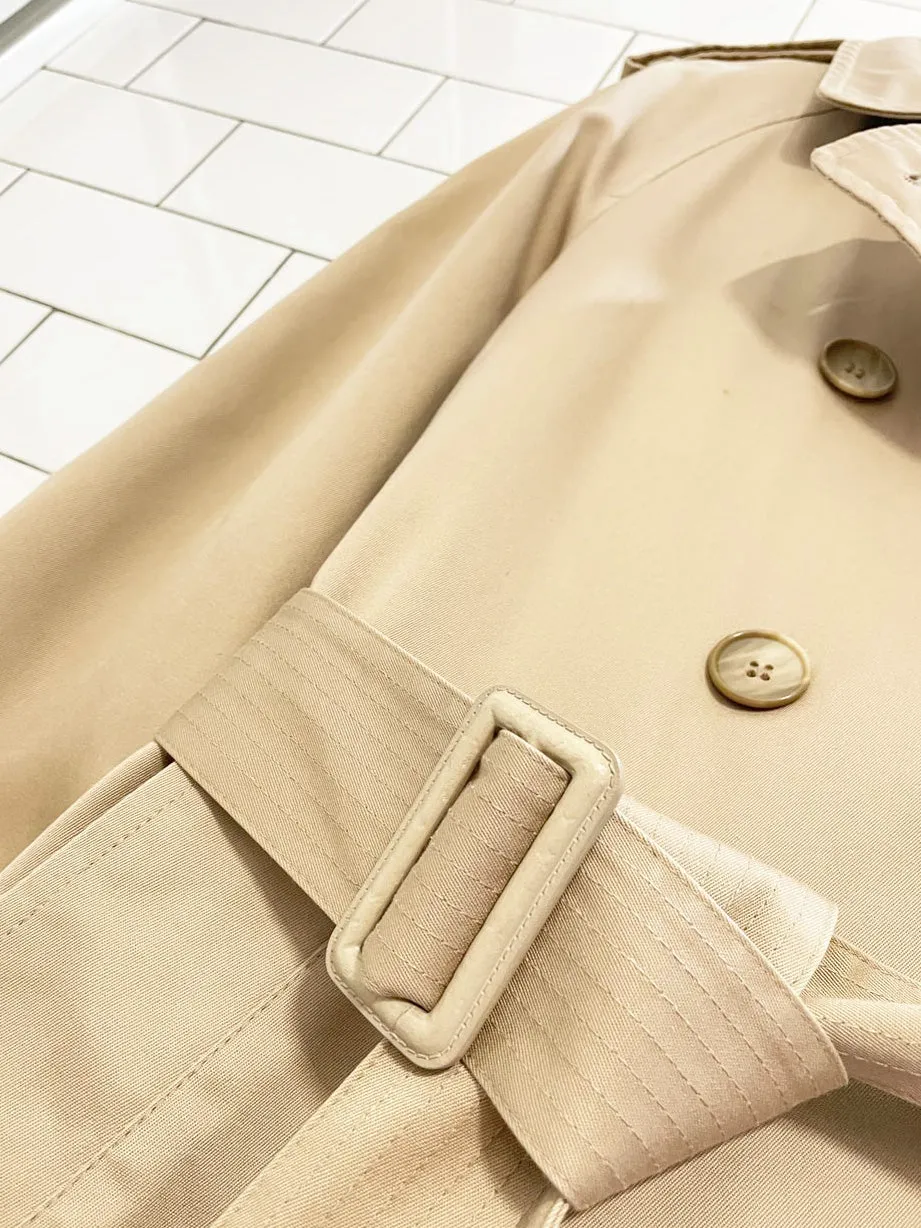 vintage london fog classic belted trench coat | removable wool-blend tartan liner | made in USA sold by Good Market Thrift Store product image thumbnail 5