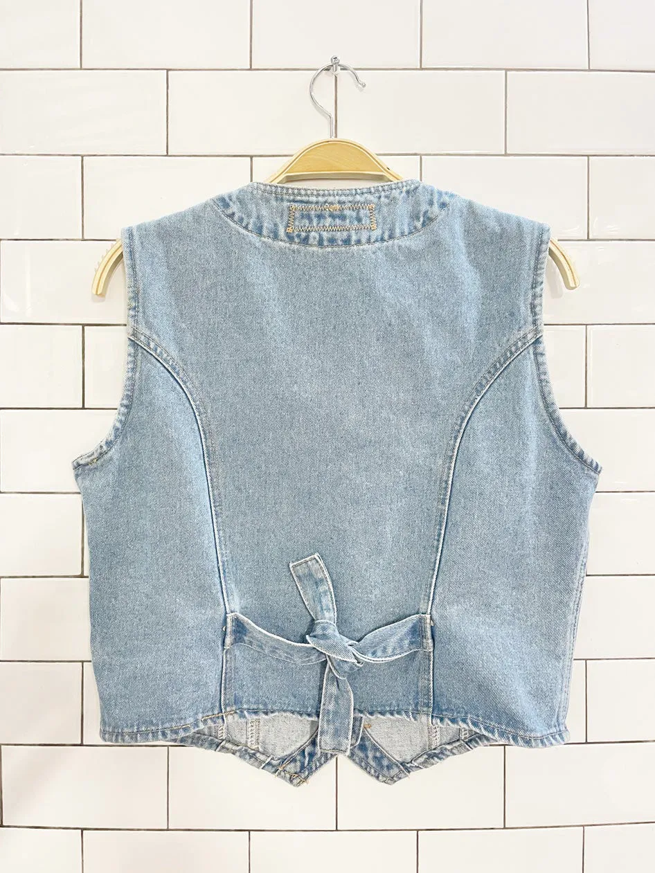vintage 90s union bay denim vest top sold by Good Market Thrift Store product image thumbnail 4