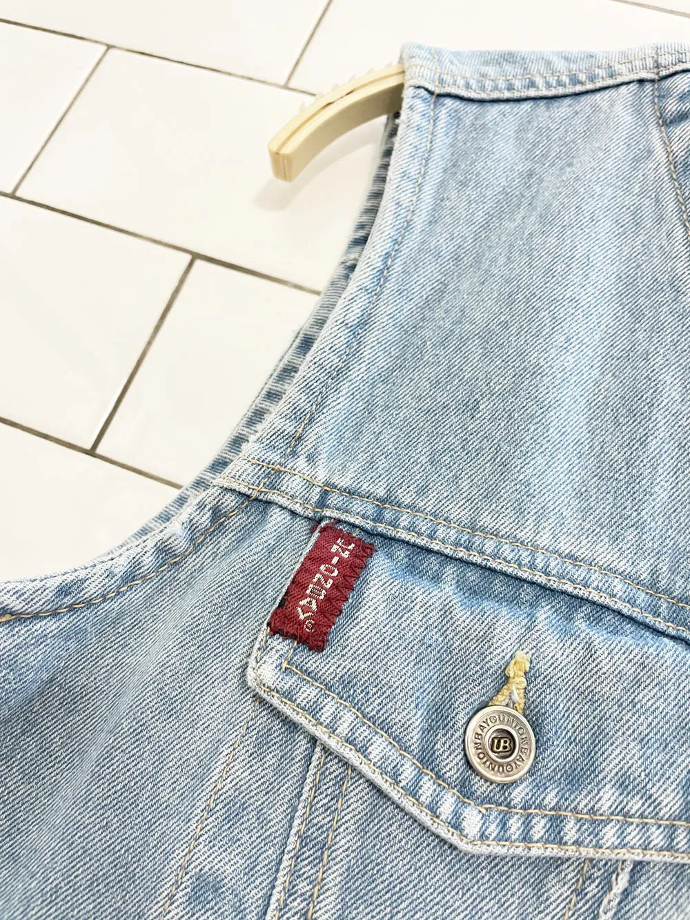 vintage 90s union bay denim vest top sold by Good Market Thrift Store product image thumbnail 2