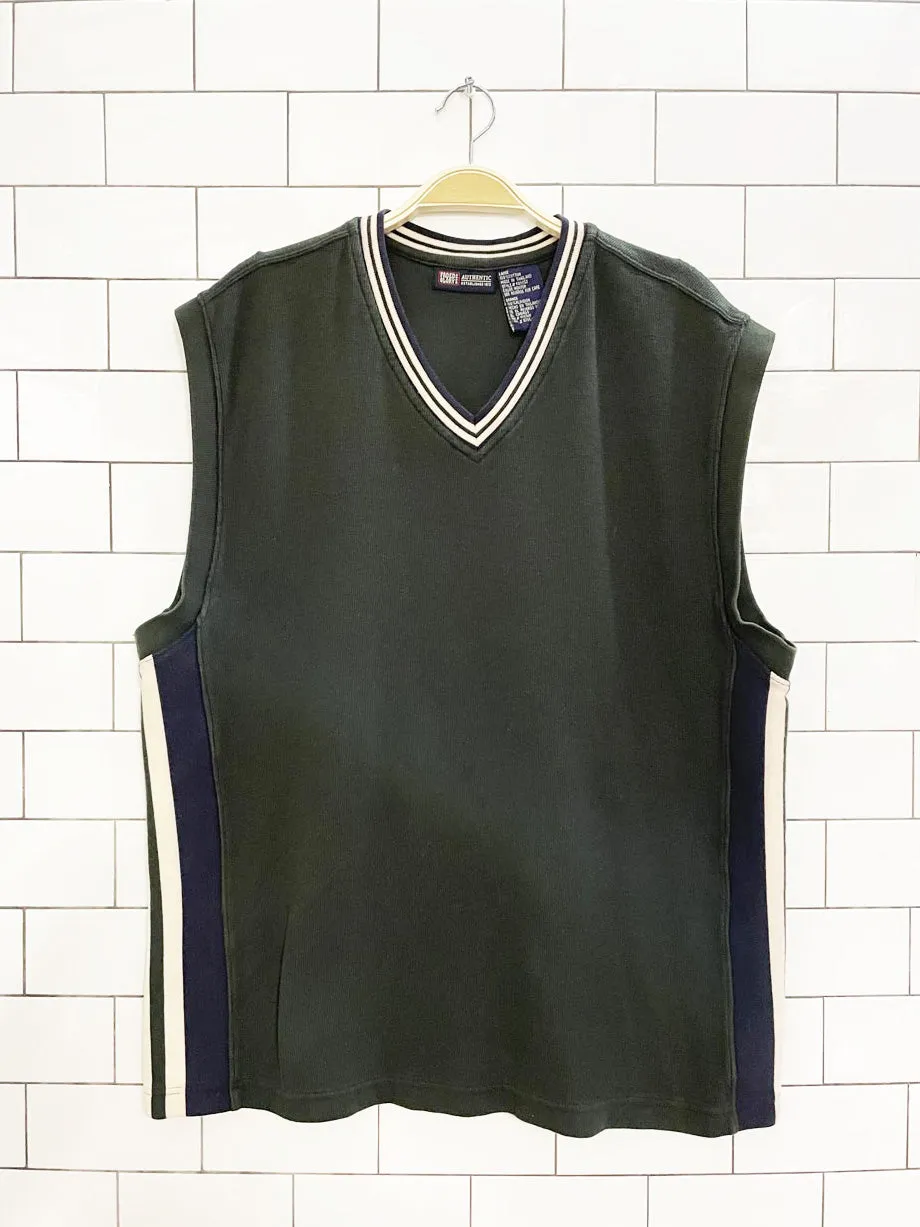 vintage 00s faded glory v-neck ribbed sweatshirt vest sold by Good Market Thrift Store