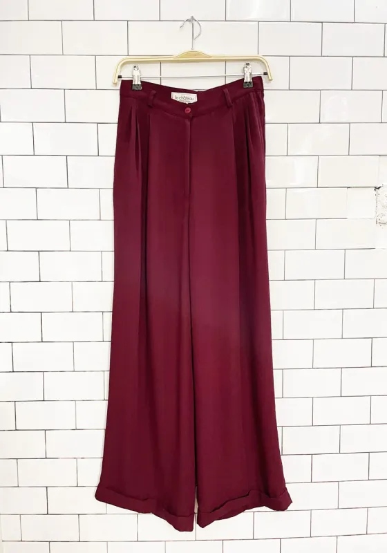vintage 90s le chateau wide leg pleated trousers sold by Good Market Thrift Store