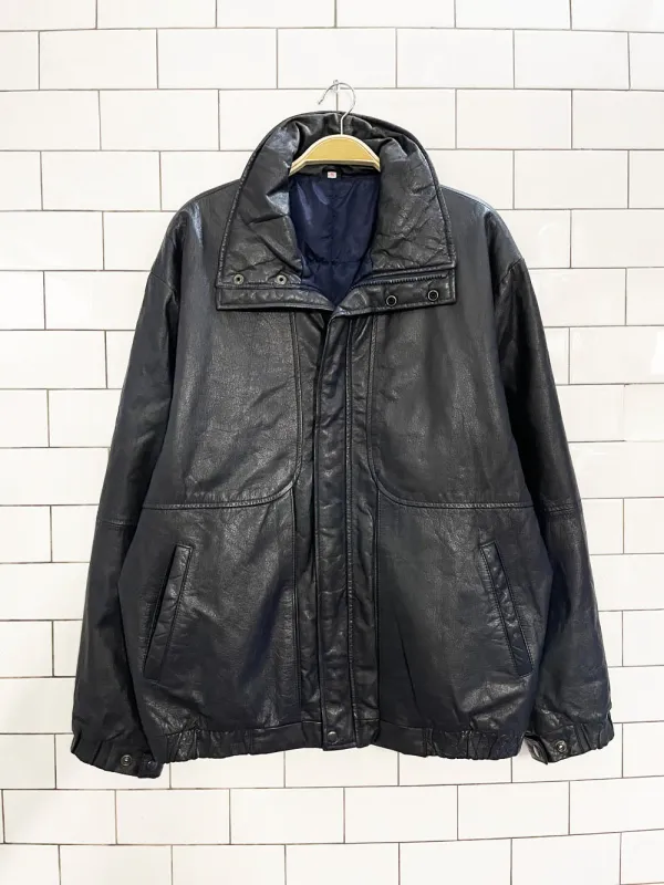 vintage soft leather bomber jacket sold by Good Market Thrift Store