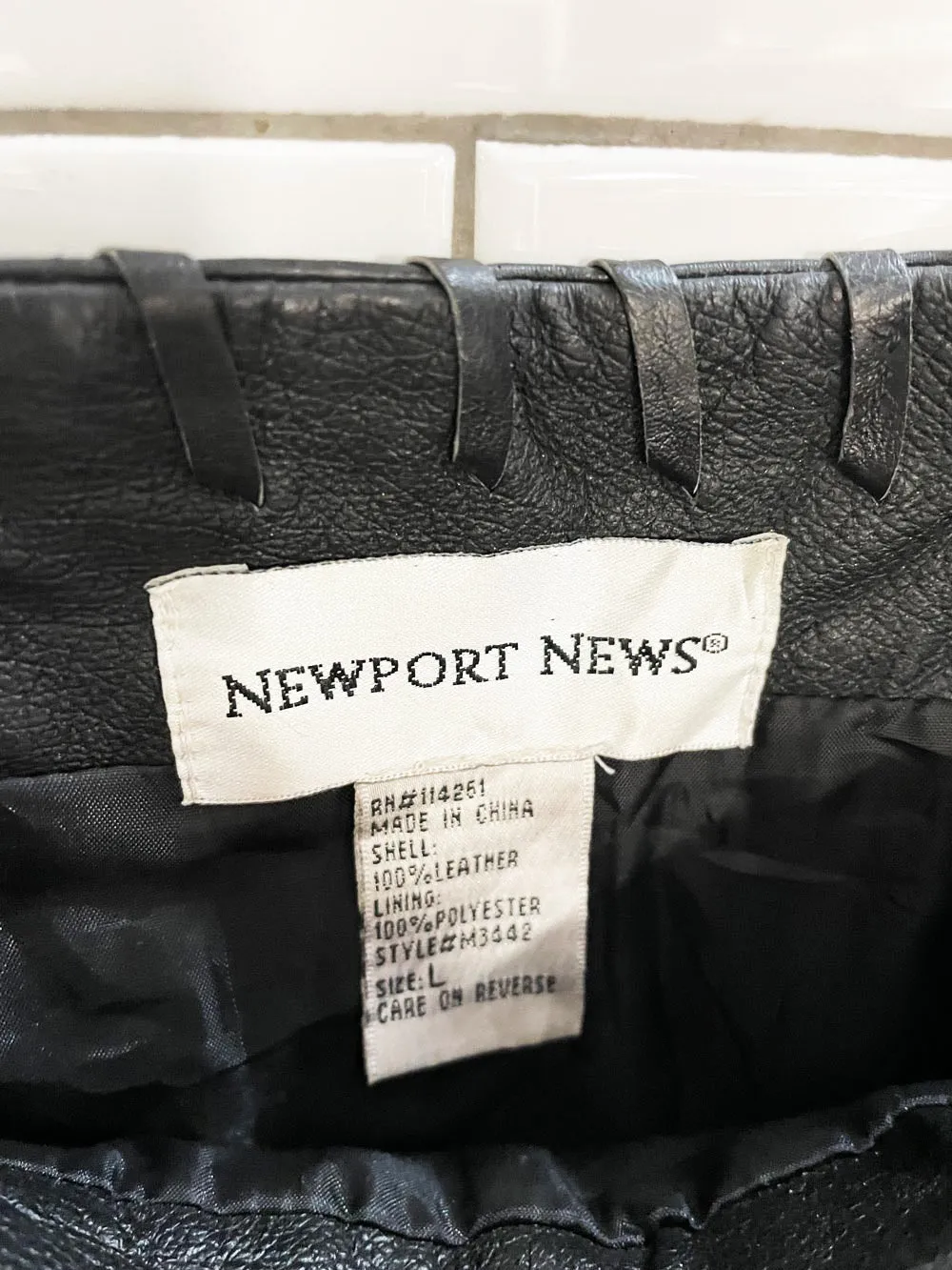 vintage 90s newport news braided leather fringe poncho sold by Good Market Thrift Store product image thumbnail 5