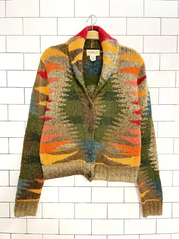 ralph lauren wool-alpaca southwestern knit cardigan | denim & supply sold by Good Market Thrift Store