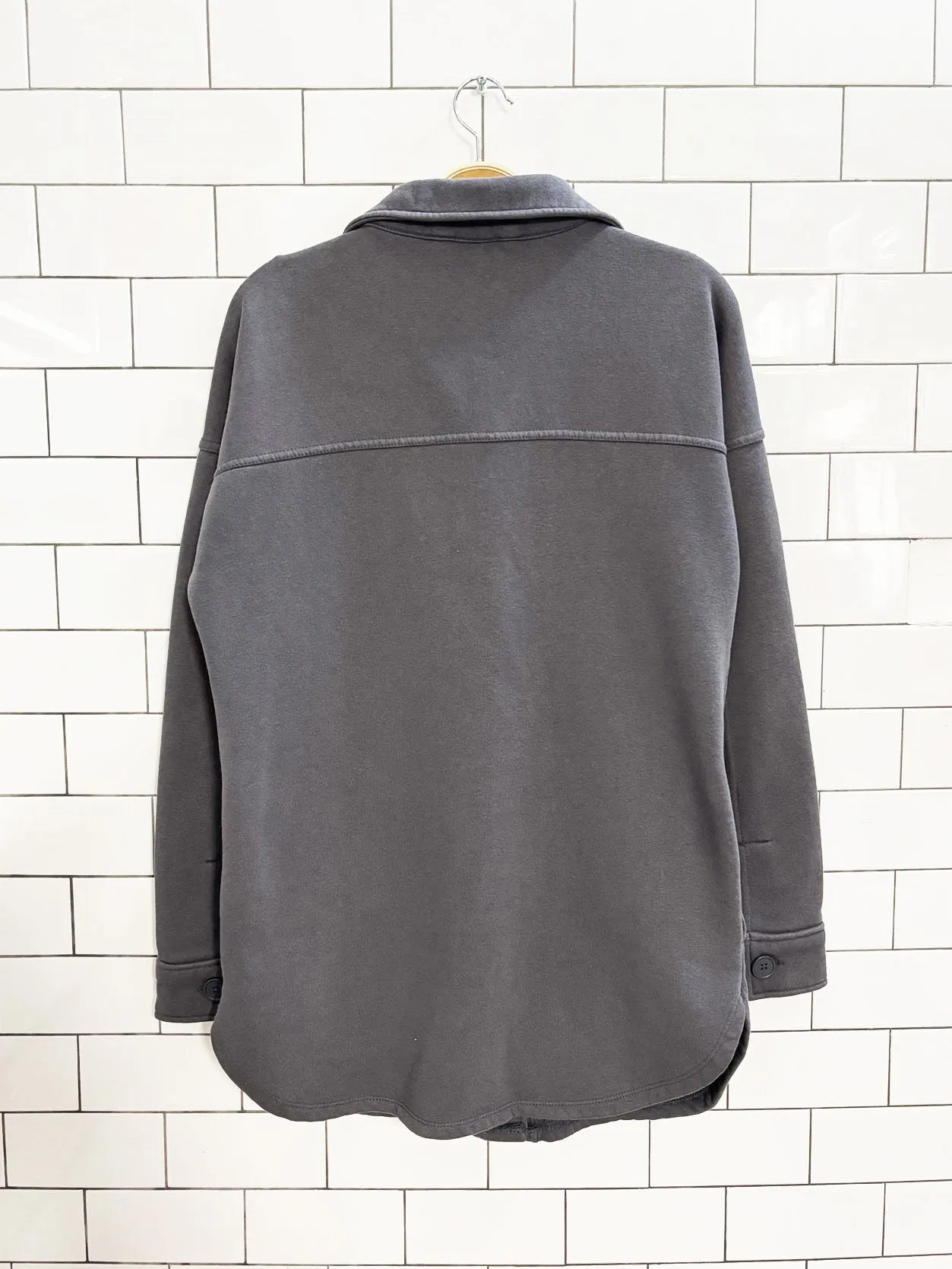 lazypants cozy fleece shirt jacket sold by Good Market Thrift Store product image thumbnail 4