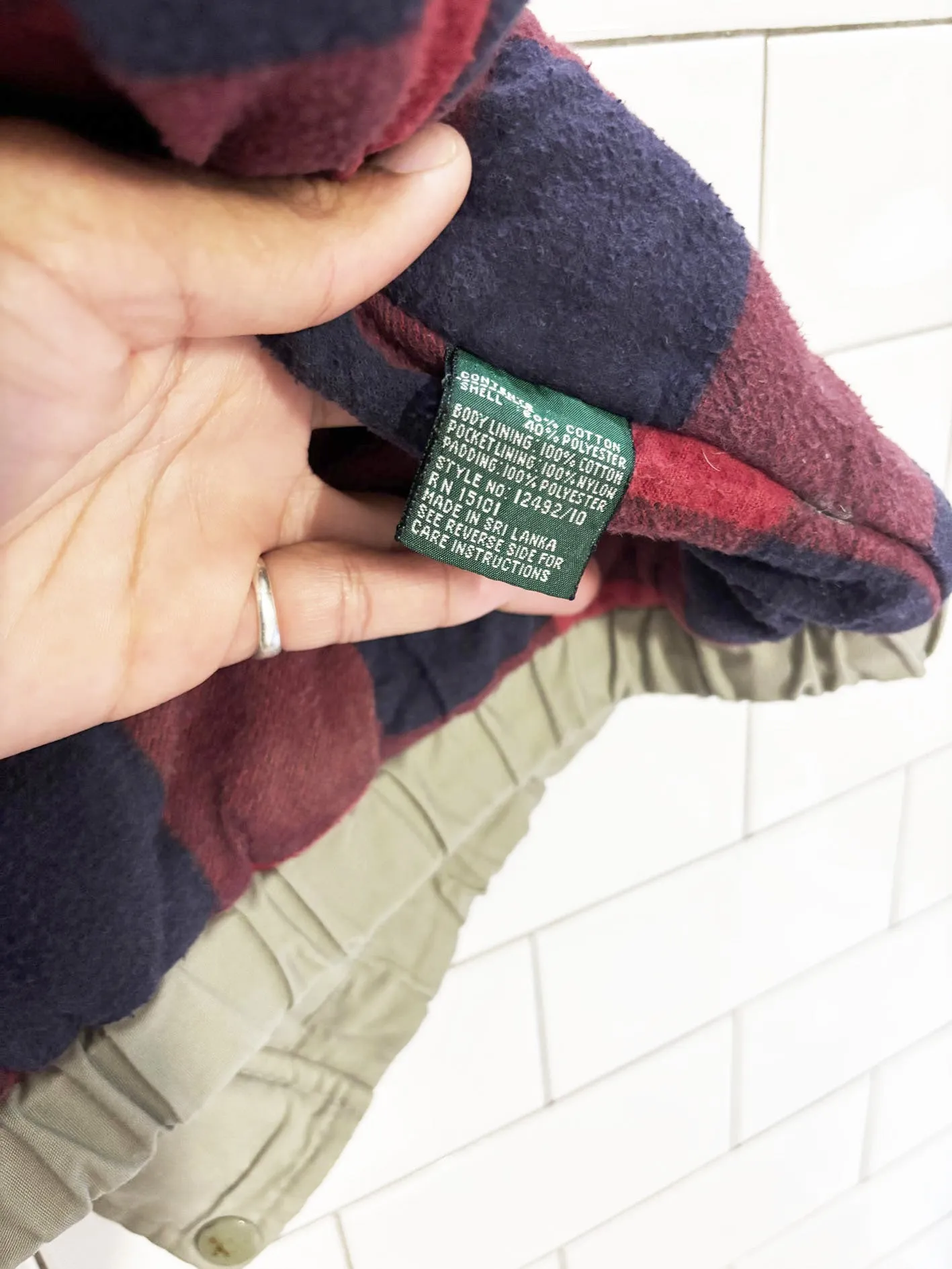 vintage 90s eagles ridge plaid-lined fisherman vest sold by Good Market Thrift Store product image thumbnail 5