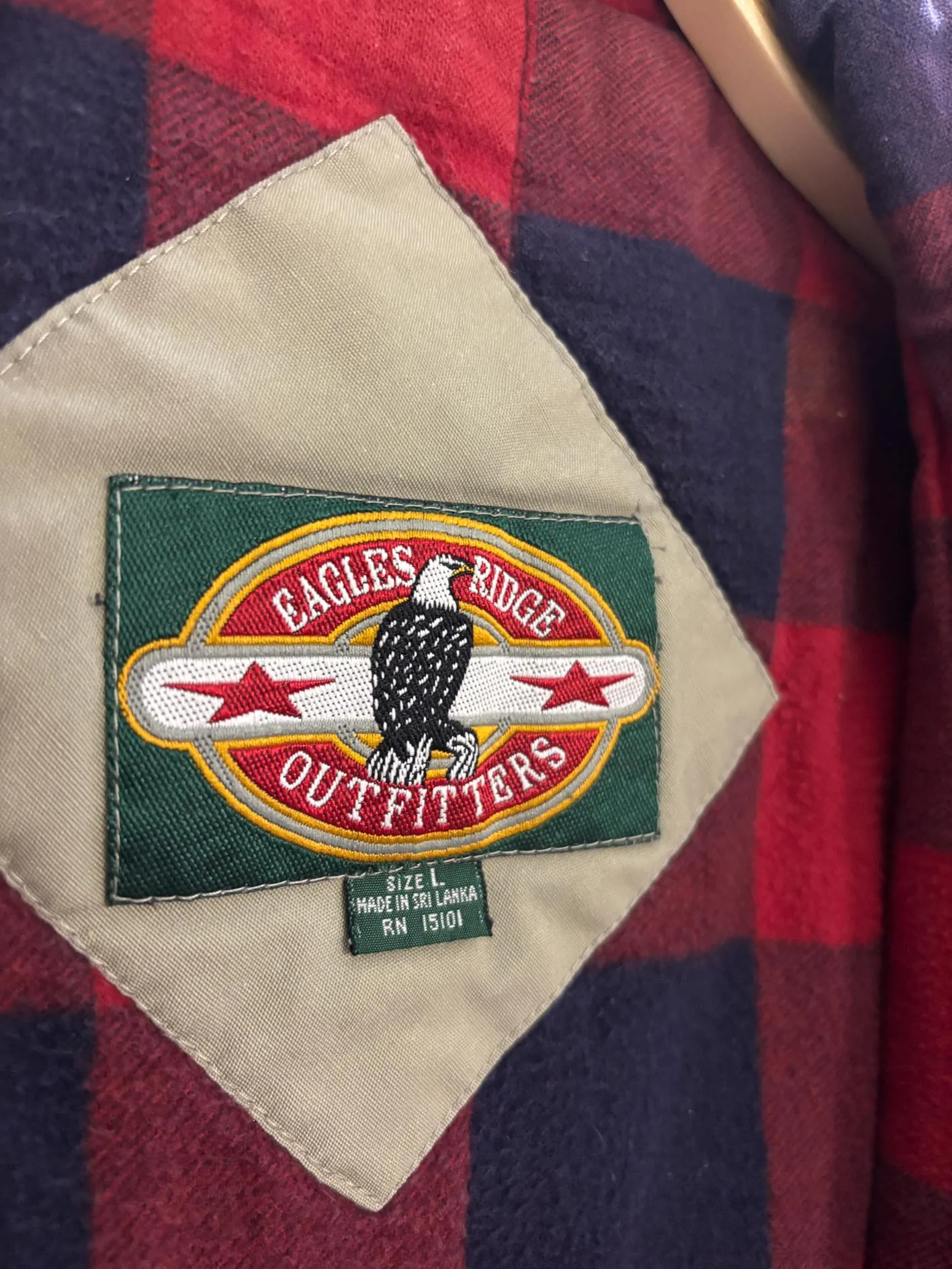 vintage 90s eagles ridge plaid-lined fisherman vest sold by Good Market Thrift Store product image thumbnail 4