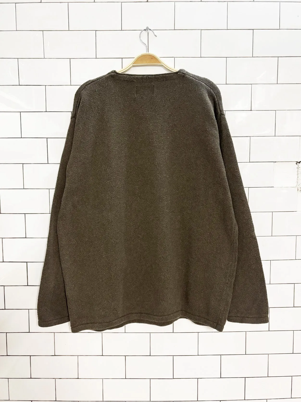 vintage levi strauss cotton knit v-neck sweater sold by Good Market Thrift Store product image thumbnail 4