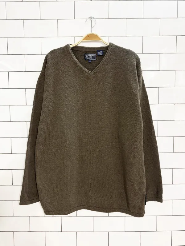 vintage levi strauss cotton knit v-neck sweater sold by Good Market Thrift Store