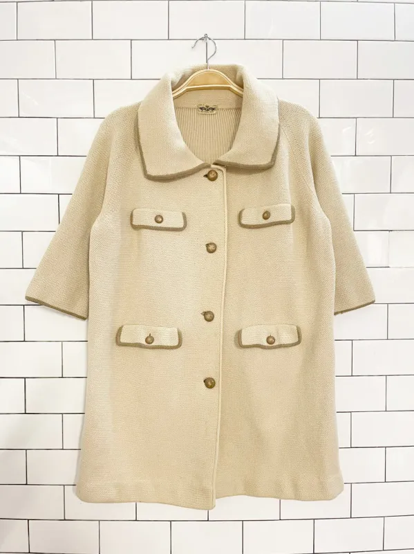 vintage 60s mirsa 100% wool short sleeve cardigan jacket | made in Italy sold by Good Market Thrift Store