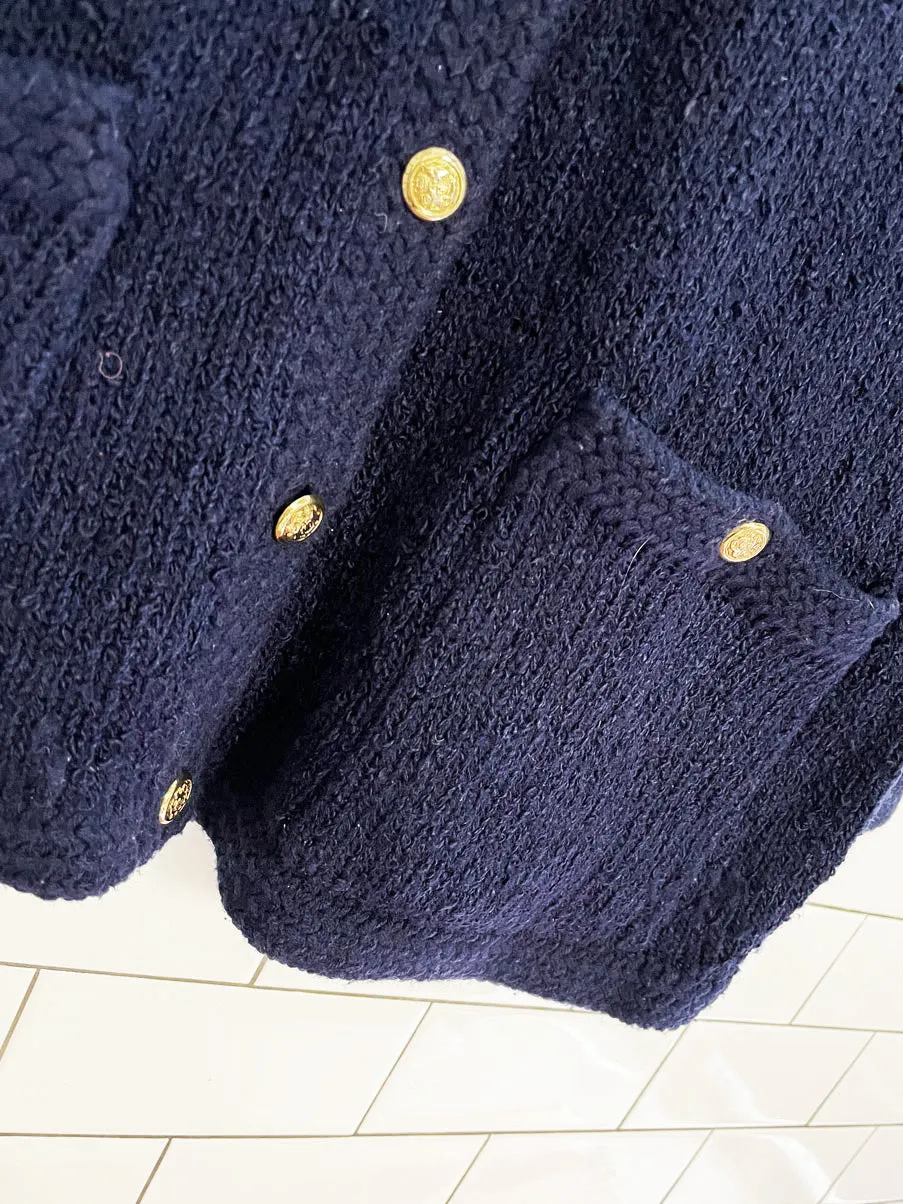 vintage 60s willi of california boucle knit pocket cardigan sold by Good Market Thrift Store product image thumbnail 3