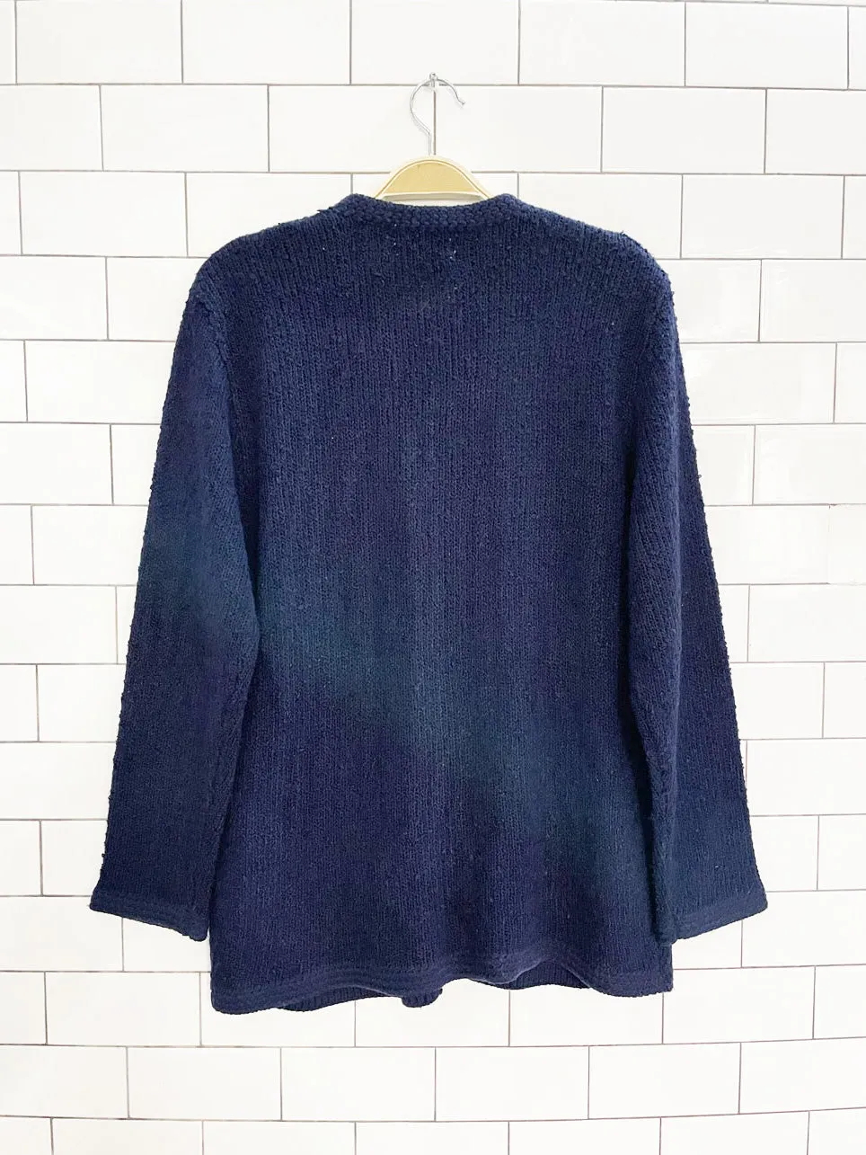 vintage 60s willi of california boucle knit pocket cardigan sold by Good Market Thrift Store product image thumbnail 4