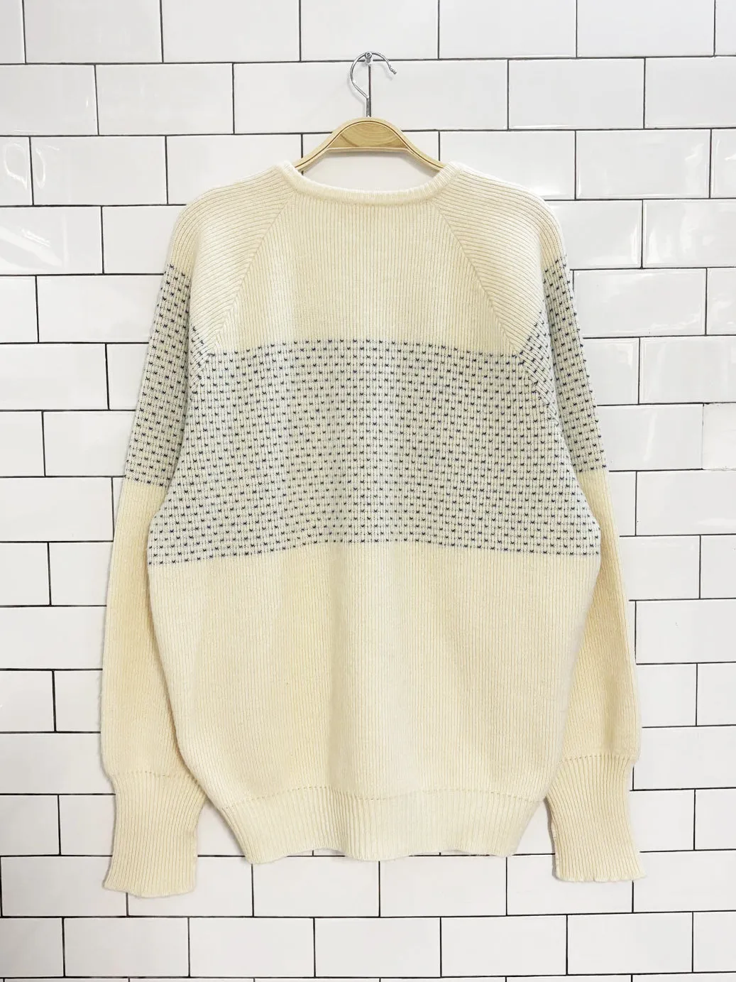 vintage 90s ingo wool blend v-neck sweater sold by Good Market Thrift Store product image thumbnail 4