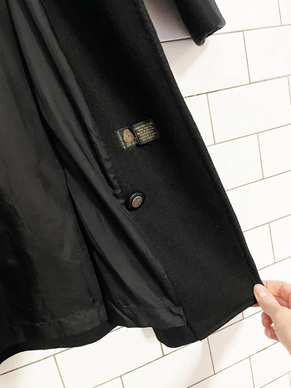 vintage david benjamin 100% wool suede collar double breasted overcoat sold by Good Market Thrift Store product image thumbnail 5