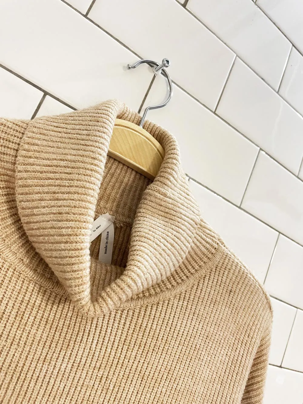 dreamers by debut cropped knit turtleneck sweater sold by Good Market Thrift Store product image thumbnail 2