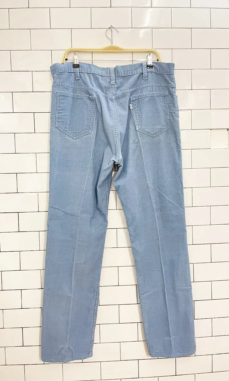 vintage 70s levi's white tab corduroy pants sold by Good Market Thrift Store product image thumbnail 5