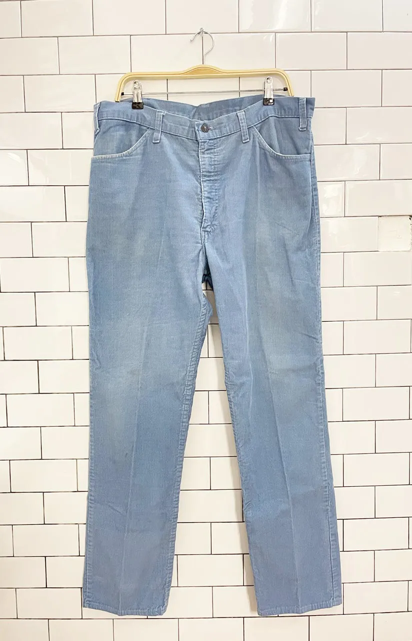 vintage 70s levi's white tab corduroy pants sold by Good Market Thrift Store product image thumbnail 3