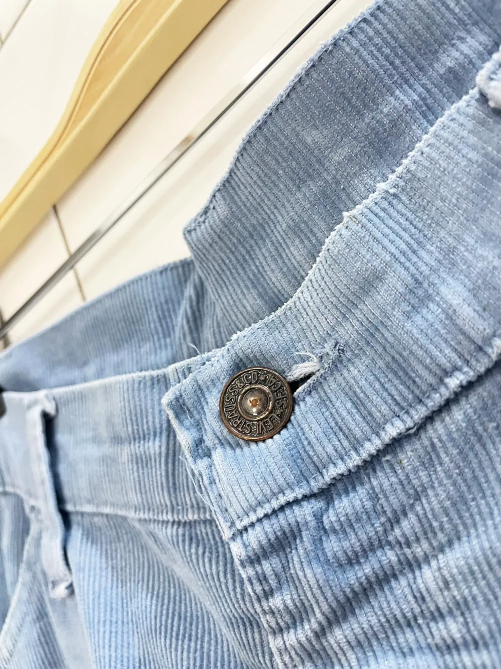 vintage 70s levi's white tab corduroy pants sold by Good Market Thrift Store product image thumbnail 4