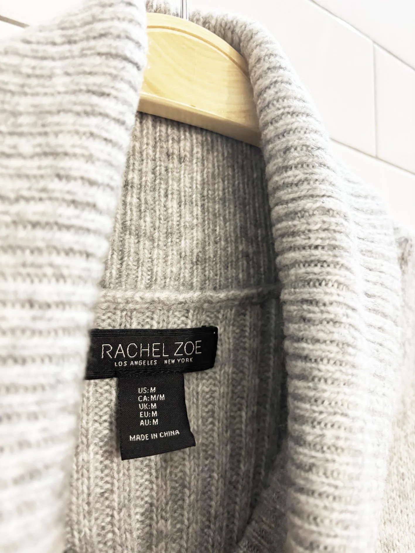 rachel zoe wool-blend oversized cowl neck sweater sold by Good Market Thrift Store product image thumbnail 3