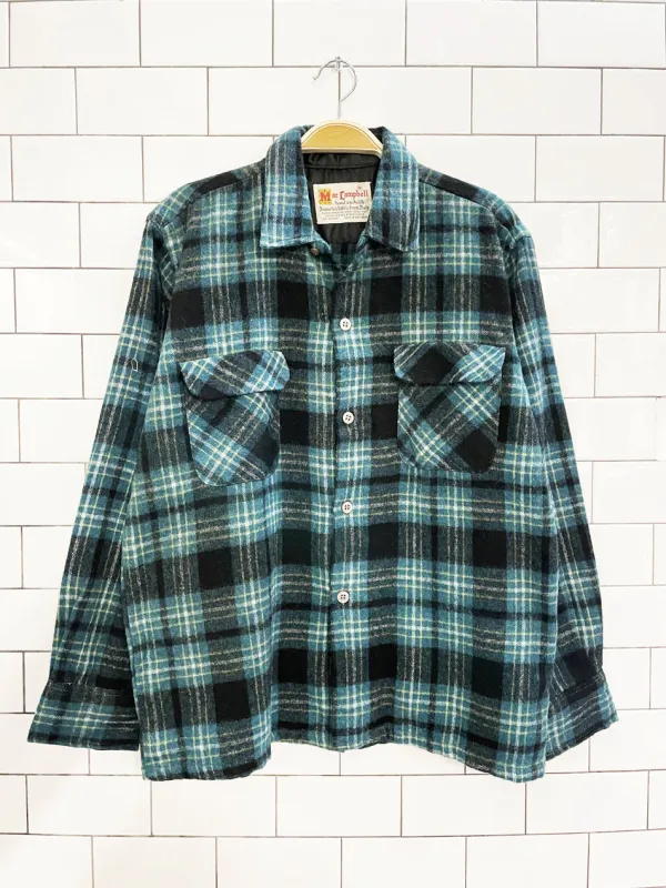 vintage 70s mac campbell wool-linen flannel shirt jacket sold by Good Market Thrift Store