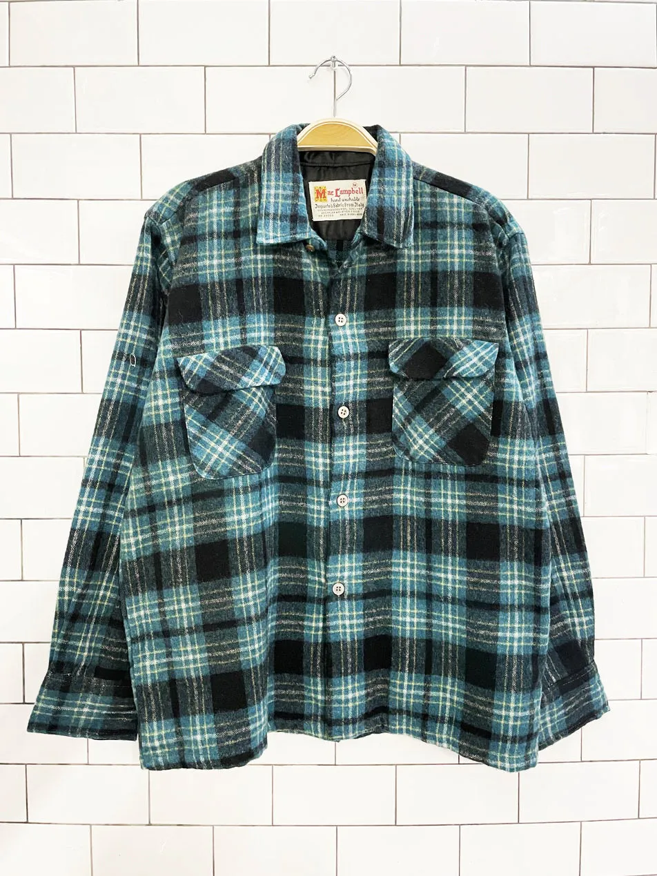 vintage 70s mac campbell wool-linen flannel shirt jacket sold by Good Market Thrift Store