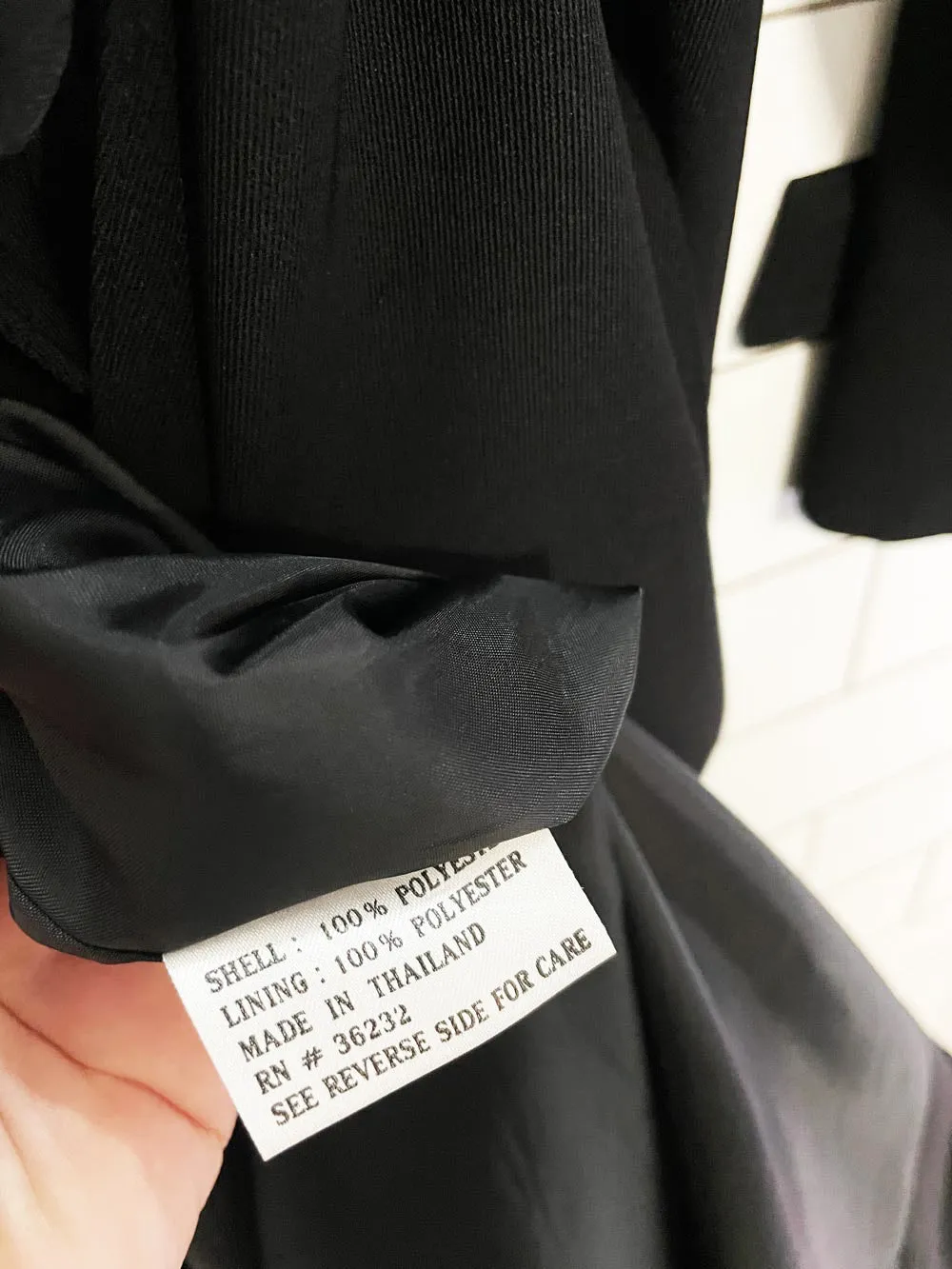 vintage 00s gallery minimal belted trench coat sold by Good Market Thrift Store product image thumbnail 5