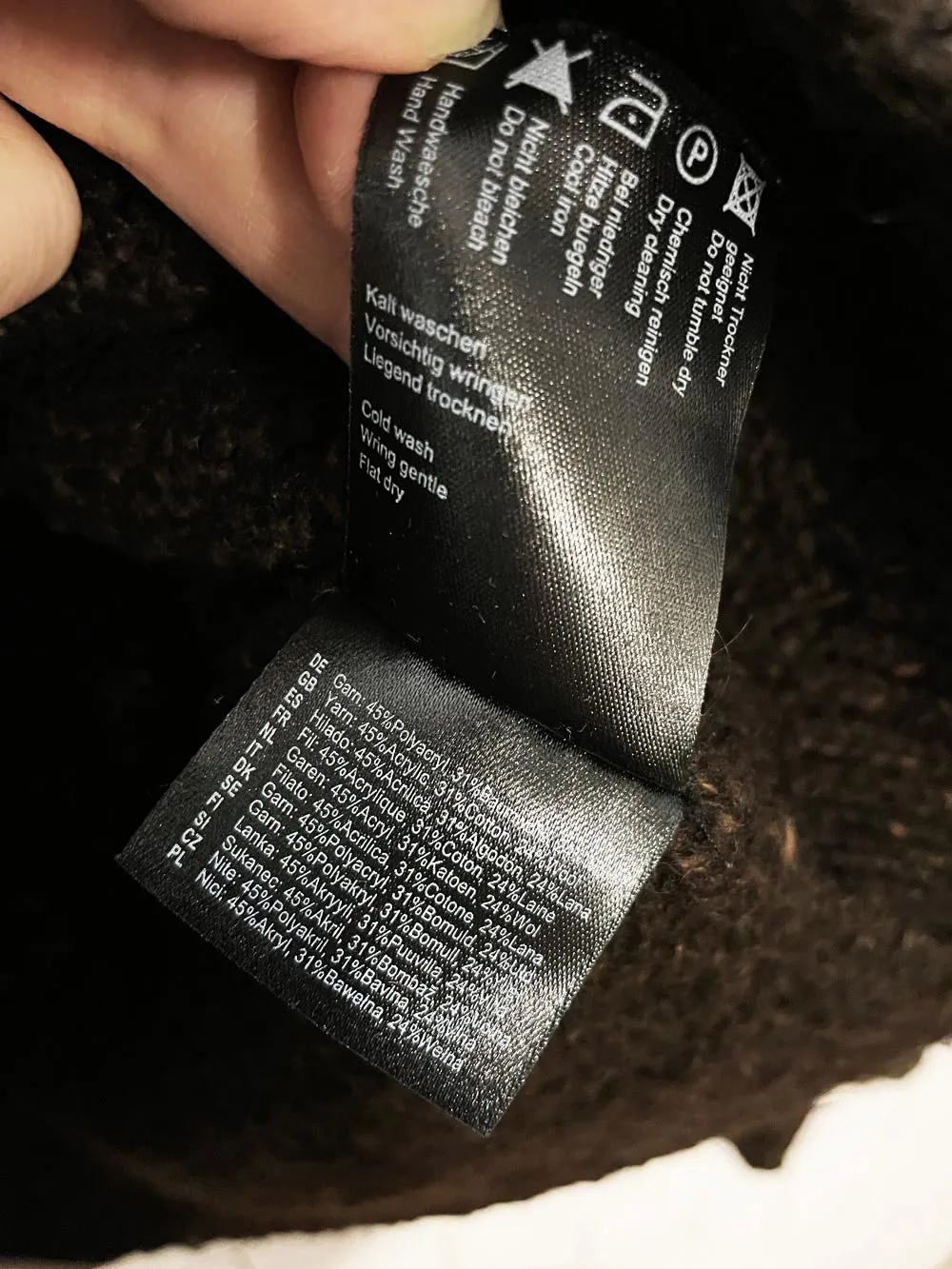 comma, wool-blend chunky knit cardigan sold by Good Market Thrift Store product image thumbnail 5