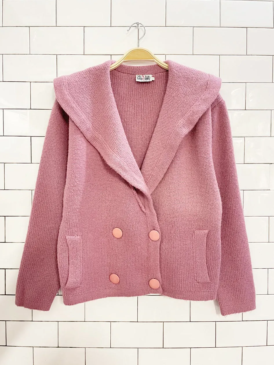 vintage 70s mister leonard wool-blend sailor knit cardigan jacket sold by Good Market Thrift Store