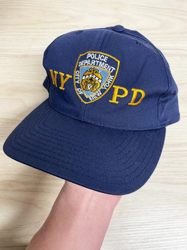 vintage 90s NYPD snapback hat | private stock sold by Good Market Thrift Store