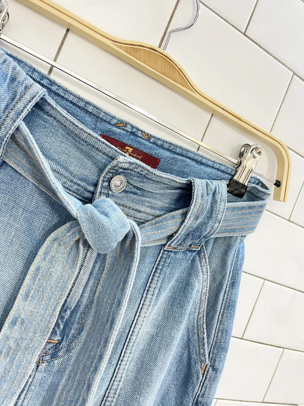 7 for all mankind belted denim maxi skirt sold by Good Market Thrift Store product image thumbnail 2