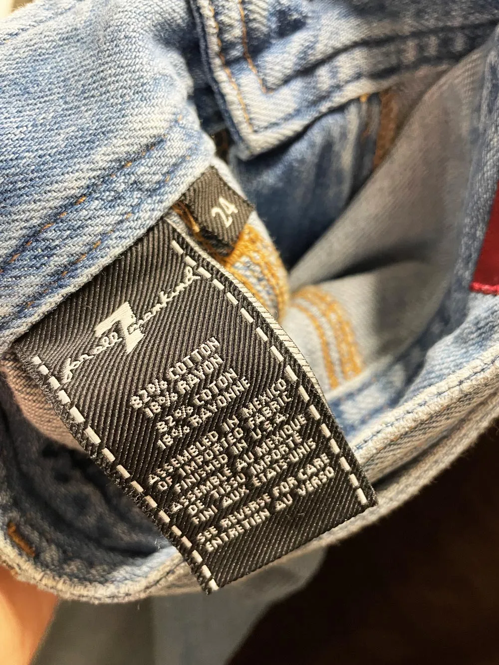 7 for all mankind belted denim maxi skirt sold by Good Market Thrift Store product image thumbnail 5