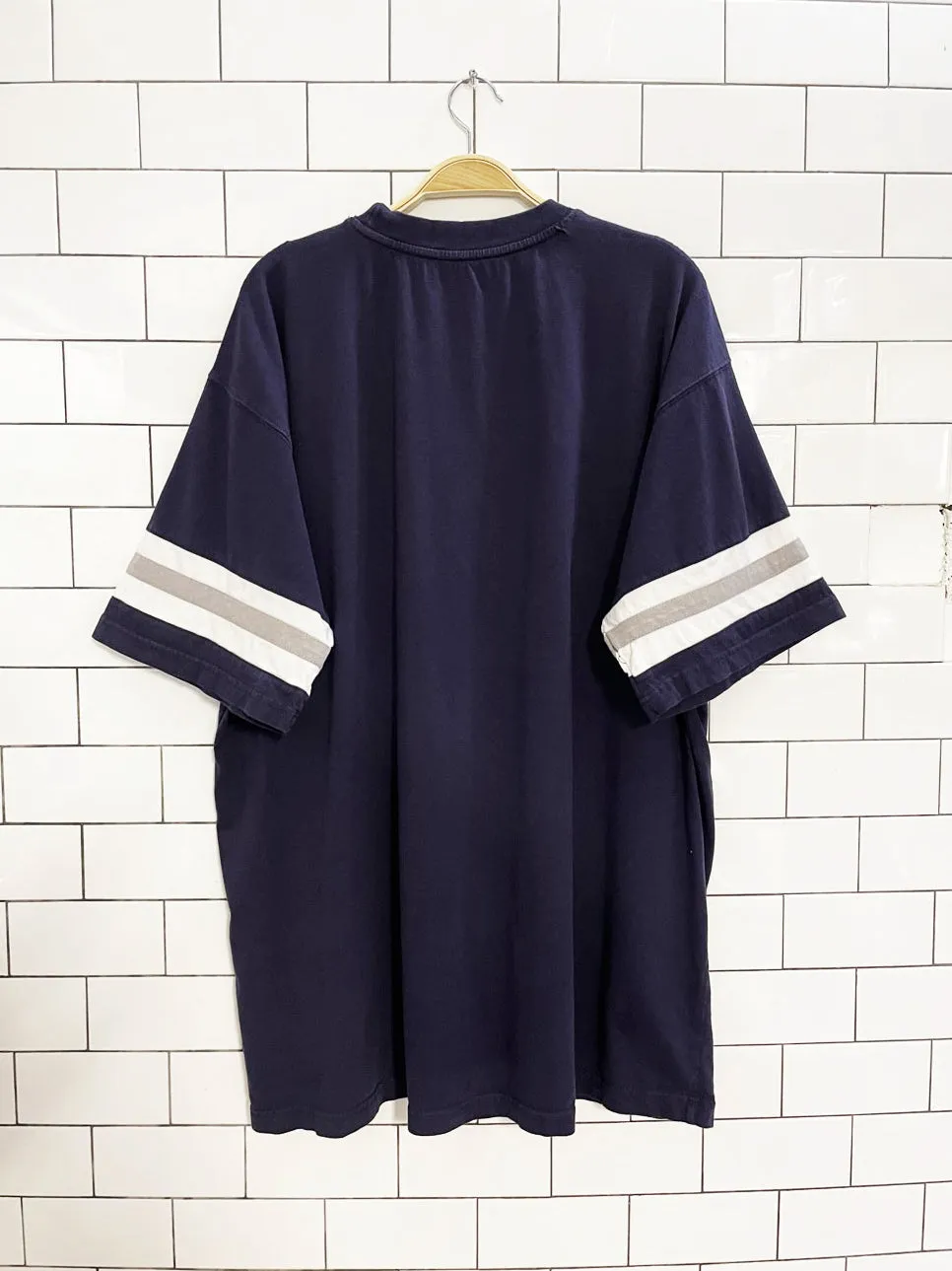 dallas cowboys oversized striped sleeve jersey tee sold by Good Market Thrift Store product image thumbnail 3