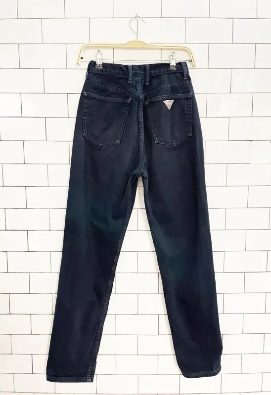 vintage 90s guess high rise straight jeans | made in USA sold by Good Market Thrift Store