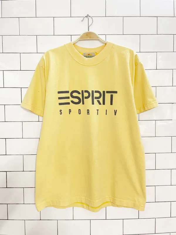 vintage 80s esprit sportiv big logo tee | troops sold by Good Market Thrift Store