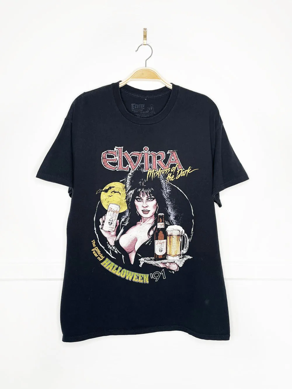 elvira mistress of the dark fright light graphic tee | halloween sold by Good Market Thrift Store