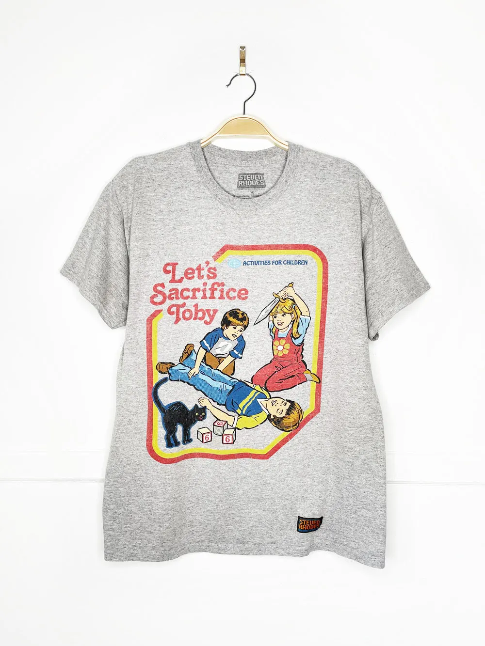 steven rhodes let's sacrifice toby graphic tee | halloween sold by Good Market Thrift Store