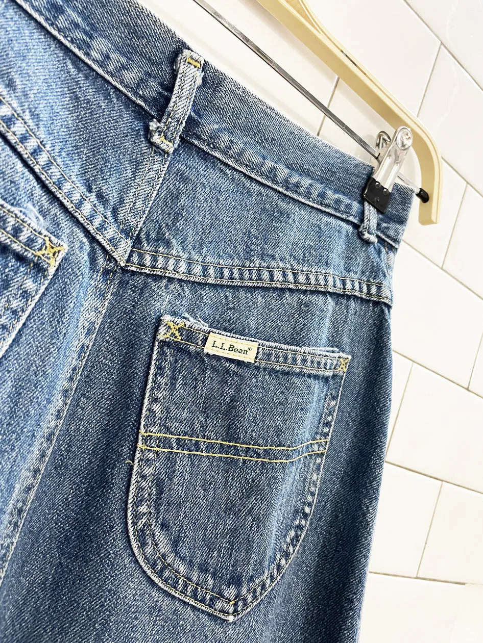 vintage ll bean denim knee-length skirt | made in USA sold by Good Market Thrift Store product image thumbnail 2