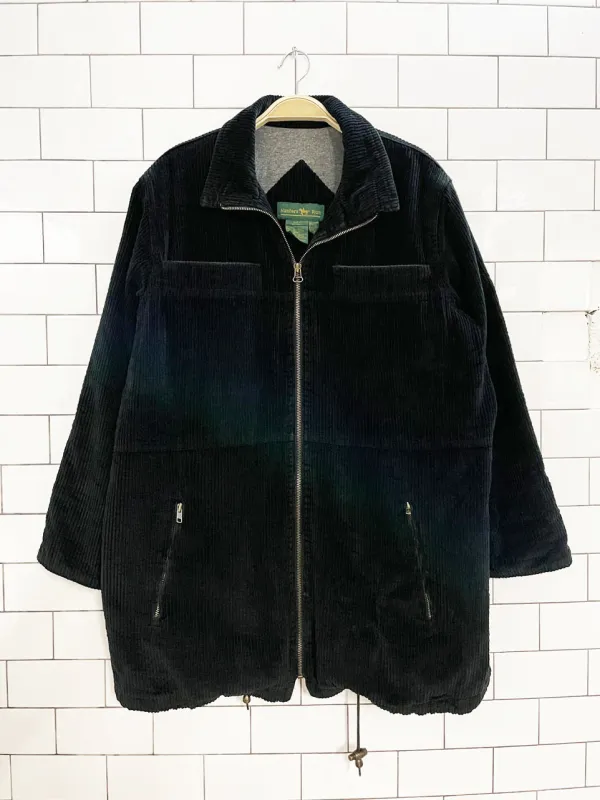 vintage hunters run chunky cord drawstring chore jacket | lined sold by Good Market Thrift Store