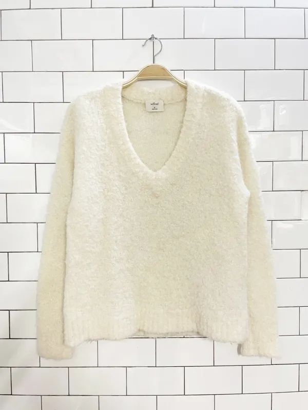 wilfred marseille alpaca-blend boucle knit sweater | aritzia sold by Good Market Thrift Store
