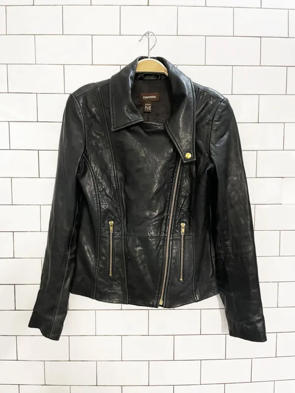 danier butter leather biker jacket | lambskin sold by Good Market Thrift Store