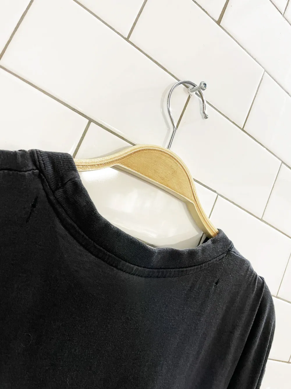 vintage 90s leonardo da vinci vitruvian man art faded distressed tee sold by Good Market Thrift Store product image thumbnail 4