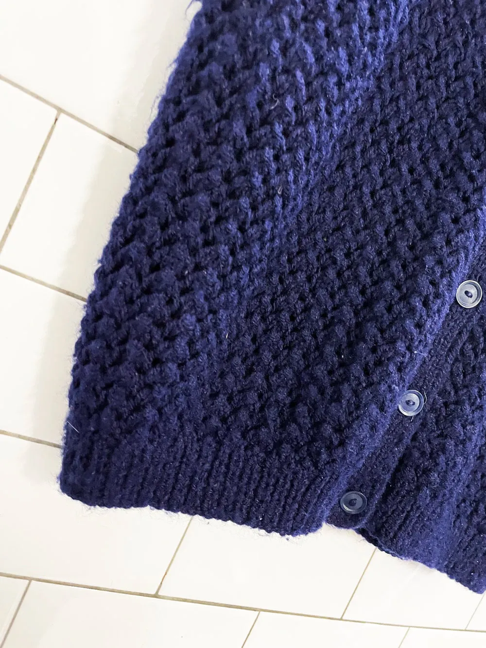 vintage handmade chunky knit vest sold by Good Market Thrift Store product image thumbnail 3